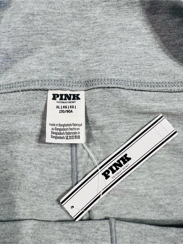 Victoria’s Secret PINK All-Day Cotton Foldover 3” Bike Shorts Heather Grey XL - Image 7