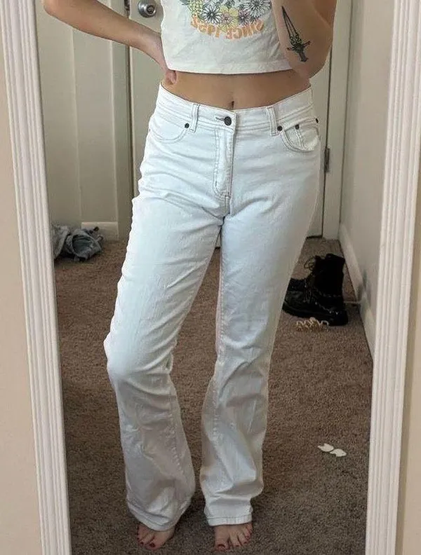 Faded glory white bootcut jeans  - Image 2