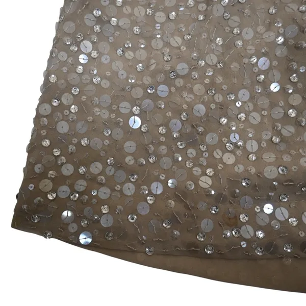 Ann Taylor Women's XS Drawstring Tie Sequin Lined Mini Skirt - Image 7