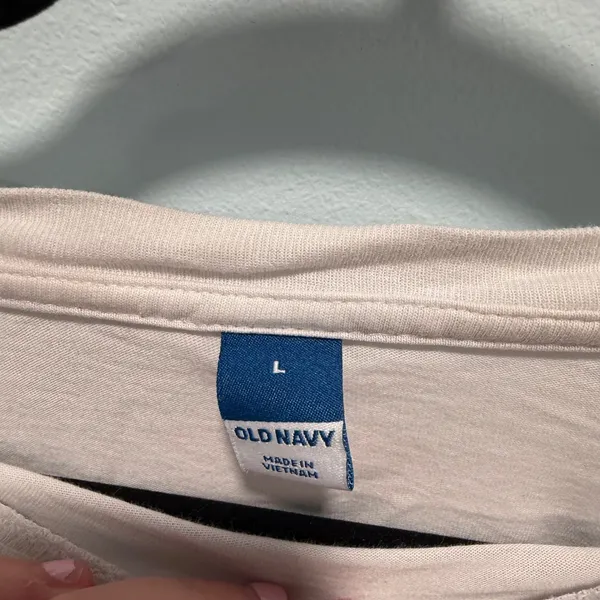 Old Navy Boxy Crop T-Shirt Size L Light Pink Short Sleeve 100% Cotton Tee - Image 2