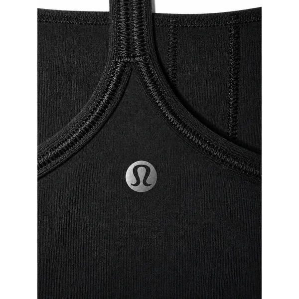 Lululemon Black Strappy Back Yoga Athletic Tank Top Built In Shelf Bra Size 10 - Image 4