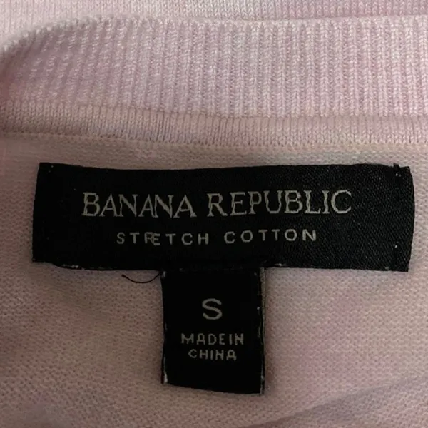 Banana Republic Pink Long Sleeve Button Down Stretch Cardigan Sweater Top Size S - Image 3