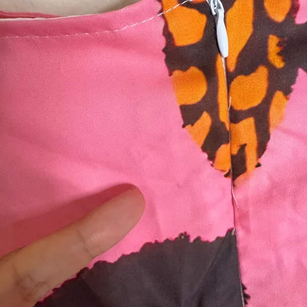 Nice To Meet You Women's Tropical Animal Print Midi Dress Pink Medium - Image 9