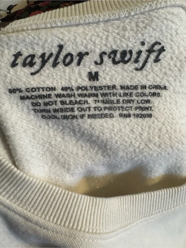 Official 2020 Taylor Swift “Cowboy Like Me” evermore Crewneck Sweatshirt - Image 5