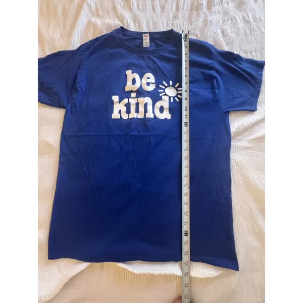 Royal Blue T-shirt "Be Kind" Graphic Sun Positive Affirmation Nature Granola - Image 5