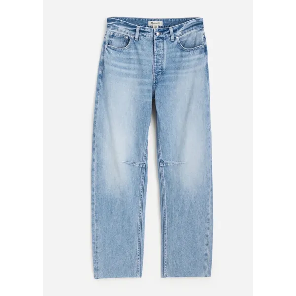 Madewell The Darted Barrel-Leg Jean Light Wash‎ Denim Size 33 NEW - Image 3