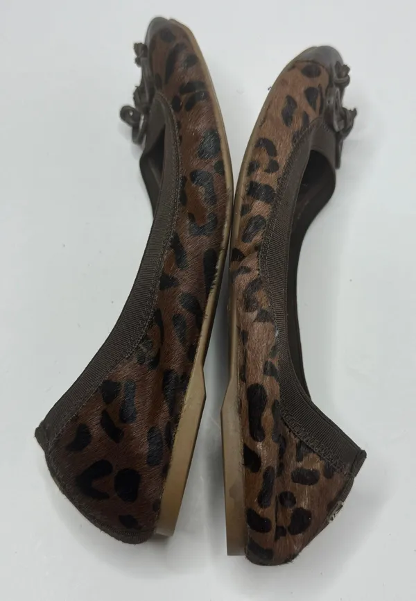 Sperry Top-Sider Elise Leopard Calf Hair Ballet Flats Size 7M - Image 6