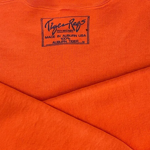 Russell Athletic Orange Auburn University 87 Vintage Pullover Sweatshirt Size L - Image 3