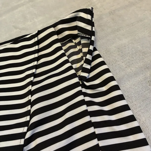 Brandy Melville Skort Womens One Size Waist Black White Striped Casual - Image 9
