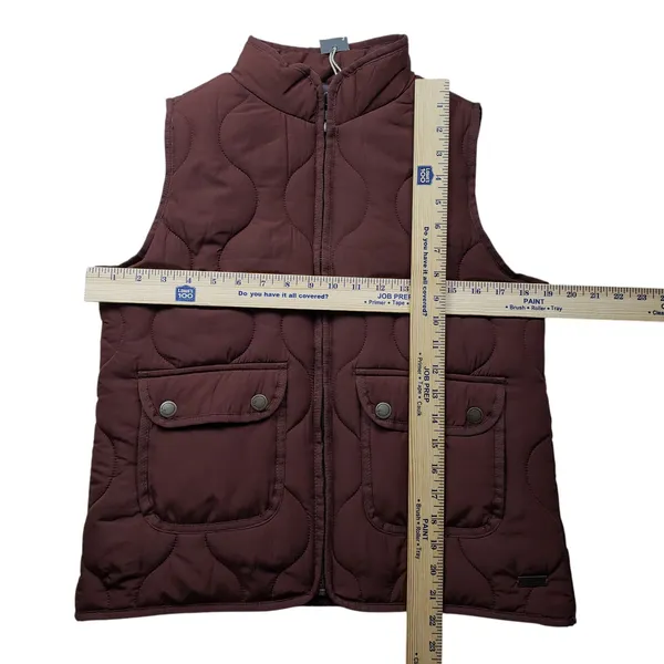 NWT Natural Reflections Quilted Puffer Vest Womens Small Brown Hiking Outdoors - Image 6