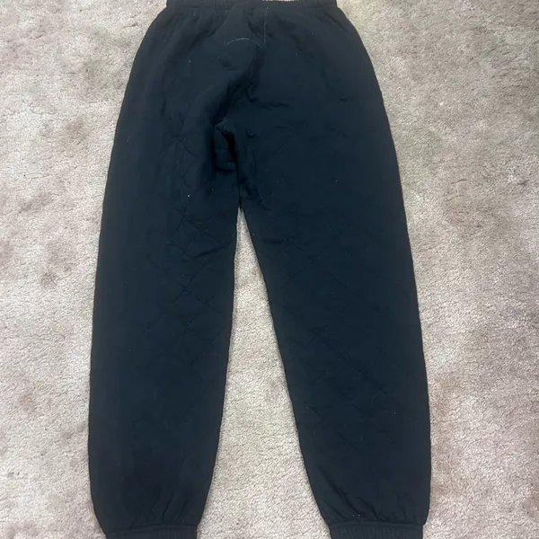 Aviator Nation Black Quilted Sweatpants large new - Image 4