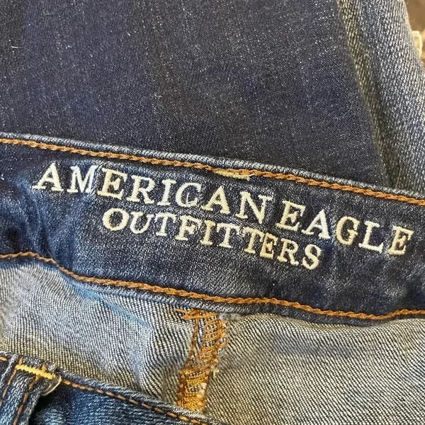 American‎ Eagle Distressed Dark Wash Jeggings - Image 5