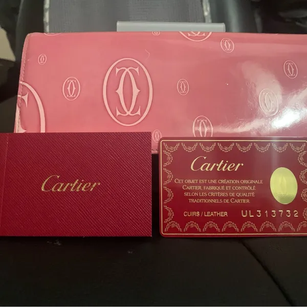 Cartier happy birthday wallet‎ with authentication card Pink - Image 13