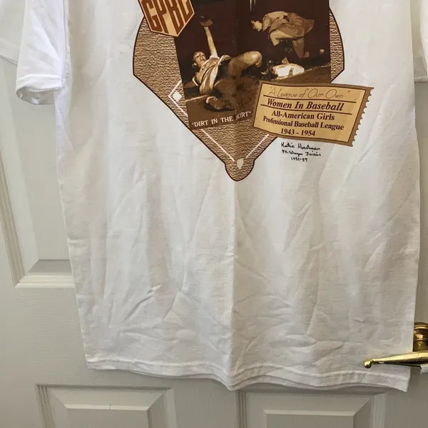 FINAL MARKDOWN Women in baseball tee medium White - Image 2