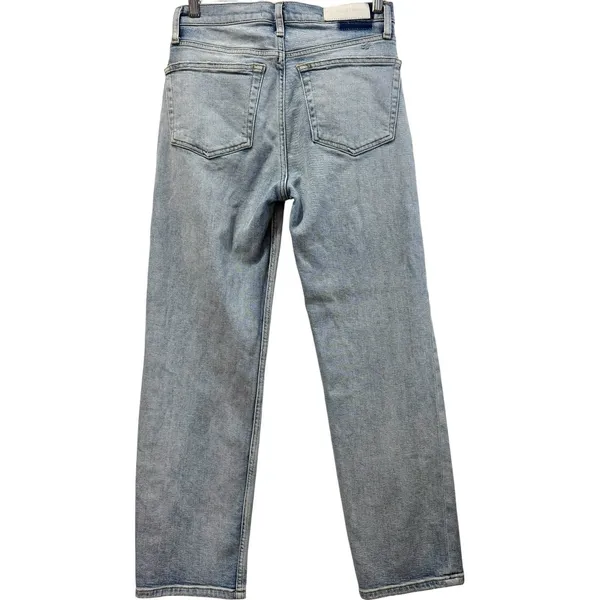 RE/DONE High Rise‎ 90's Ankle Crop Jeans Lived Light Wash Straight Leg 26 - Image 2