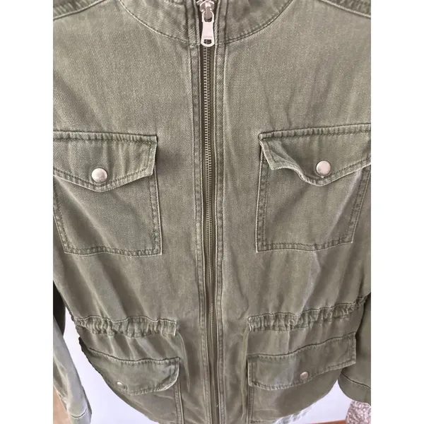 Express Women's‎ Military Utility Olive Green Jacket Size Medium - Image 5
