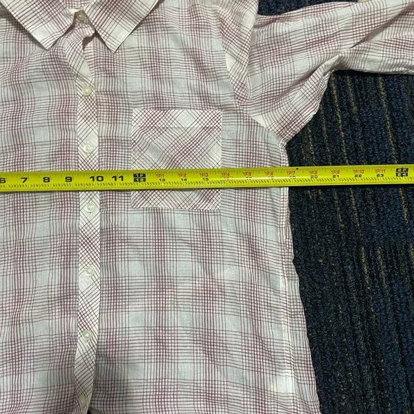 Ariat women Pink Plaid Button Down Shirt - Image 4