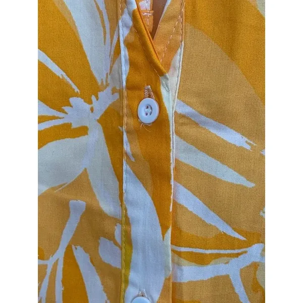 Sugarlips Floral Ruffle Mini Dress Yellow Size M Cotton - Image 10