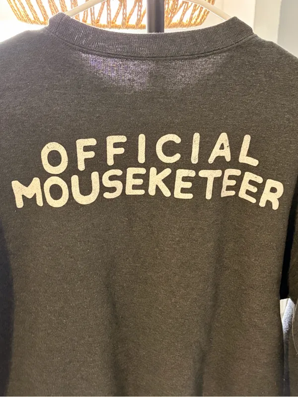 Disney Black Crewneck Sweatshirt with Red Hanes Tag - Image 7