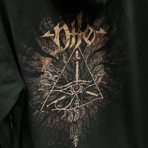 NILE Vile Nilotic Rites Double Sided Full Zip Fleece Hoodie Sweatshirt Unisex L - Image 3