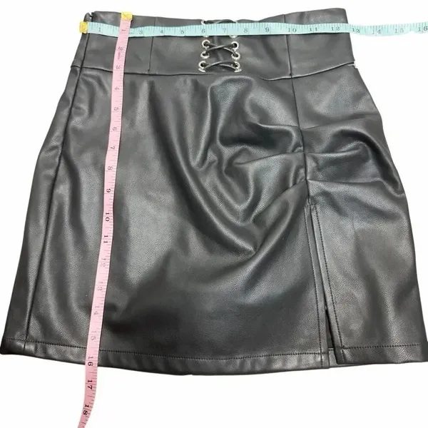 Barbie Chill faux leather mini skort Medium Black - Image 5