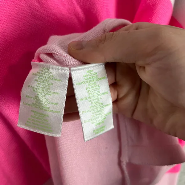 Lilly Pulitzer Westwood Sweater Pink Ombre Colorblock Coquette Soft Girl Cozy MD - Image 3