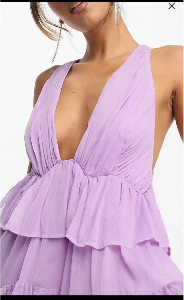 ASOS Design Purple Mini Dress - Image 3