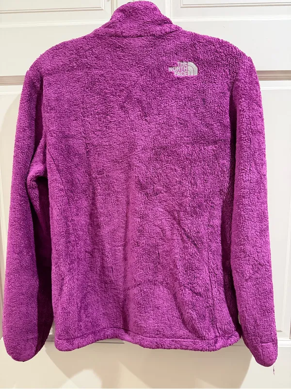 The North Face Women's Plush Full-Zip Teddy Jacket in Magenta Size Small - Image 4