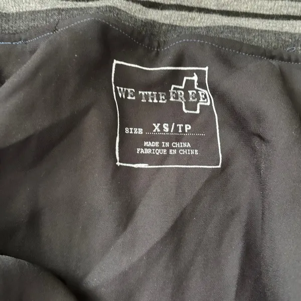 NWOT We‎ the Free Retro Cropped Bomber Jacket Size XS Navy Marine - Image 6