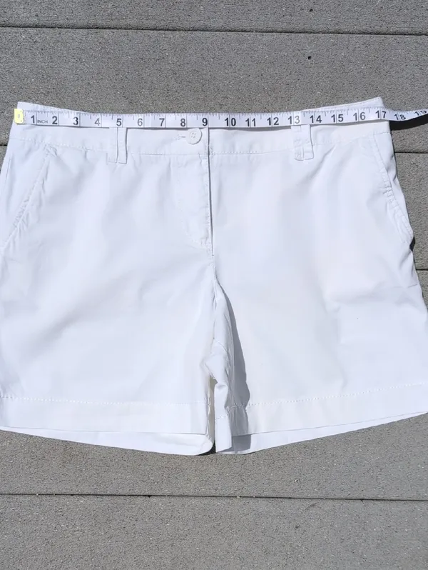 LOFT White Chino Shorts | Loft Size 10 White Shorts 6in Inseam - Image 4