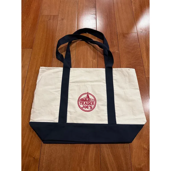 Trader Joe's Canvas Tote‎ Bag Reusable Grocery Bag Big Shopping Bag - Image 2