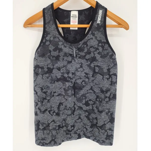 Gymshark Camo Racerback Tank Black/Grey Women’s Size Large - Image 10