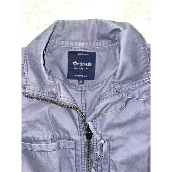 Madewell Jacket Women XS Rustic Gray‎ Full Zip Utility Military Hiking Outdoor - Image 2