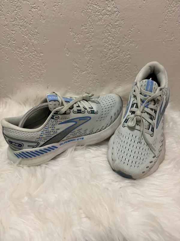 Brooks Glycerin GTS 20 Women’s Running Shoes Gray Blue Size 9 Stability Sneakers - Image 3
