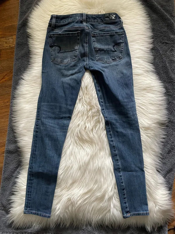 American Eagle Jegging Jeans Womens Blue Denim Pants Stretch - Image 4