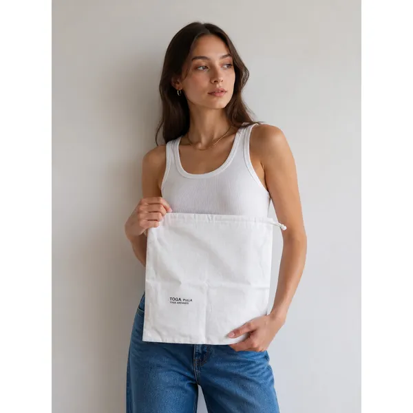 Toga Pulla White Drawstring Dust Bag Organizer - Image 5