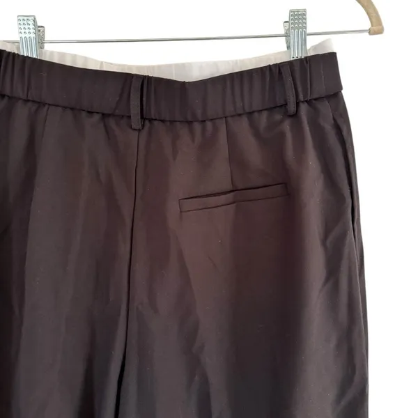NWT OGL Double Pleated Mid Rise Wide Leg Trousers Women’s Size Medium Black - Image 4