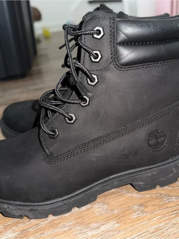 Timberland Black Lace-Up Nubuck Ankle Boots - Image 3