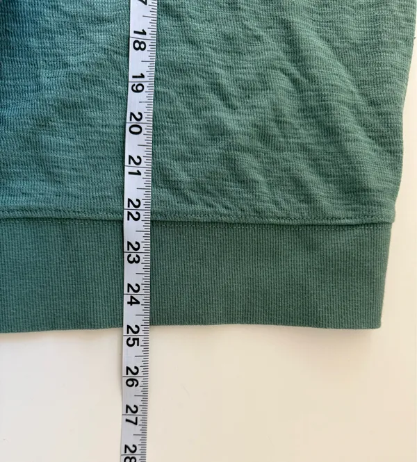 Maurices Relaxed Fit Henley Sweatshirt Solid Teal Green Pullover - Image 7