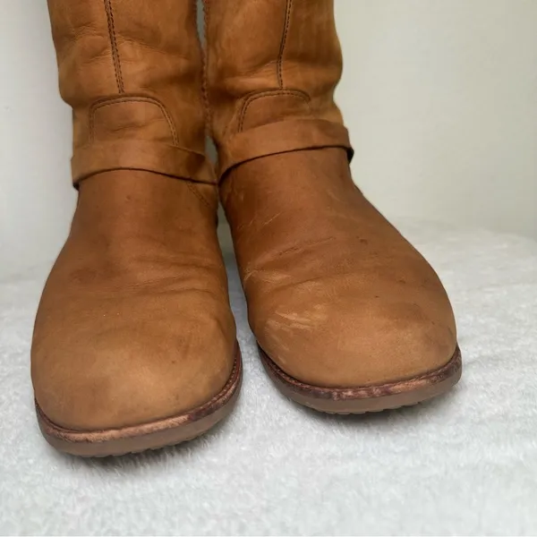 Teva De La Vina Dos Tall Bison Waterproof Leather Brown Over the Knee Boots SZ 9 - Image 5