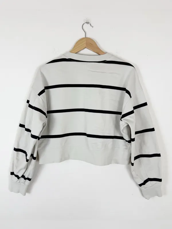 Lululemon Perfectly Oversized Cropped Crew Striped Sweatshirt - Image 3