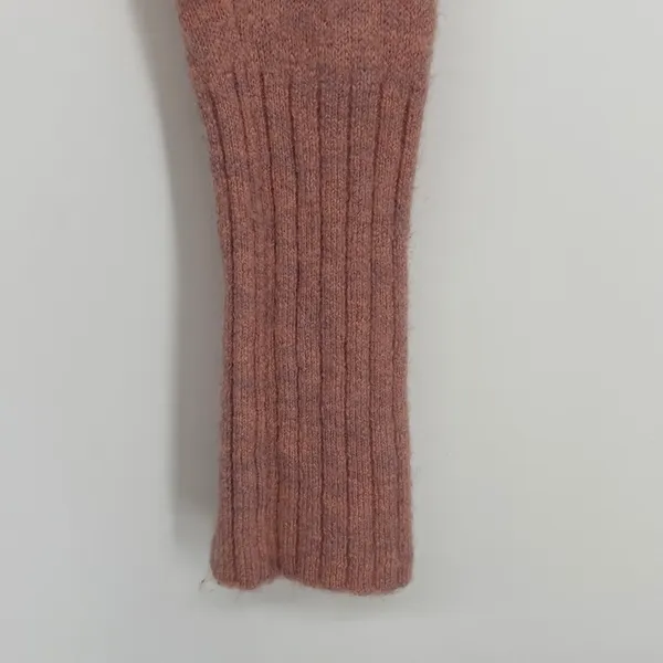 Madewell Pink Mock Neck Alpaca Merino Wool Blend Knit Sweater Long Sleeve Size S - Image 3