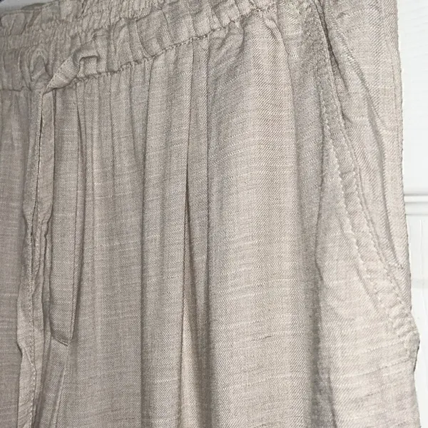 H&M Beige Linen Blend Dress Pants(Size 8) - Image 8
