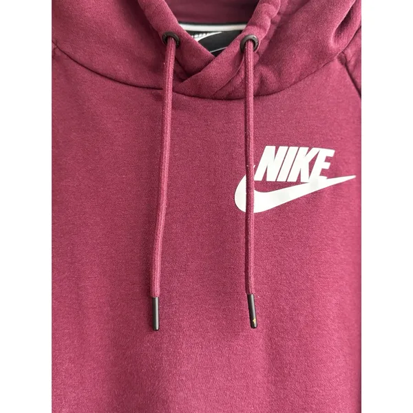Nike Sportswear Rally Essentials Pullover Hoodie Women XL Burgundy CI1192-638 - Image 7