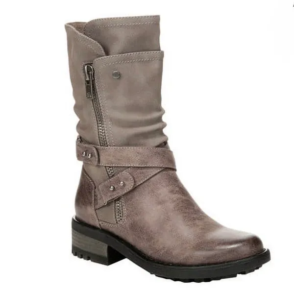Carlos by Carlos Santana Sawyer Mole Moto Boots Taupe Women’s Size 8.5M - Image 4