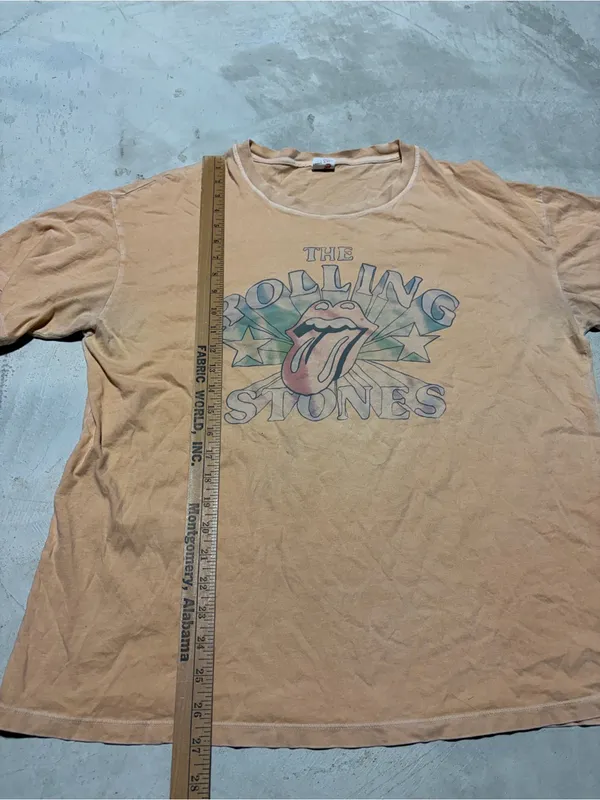 American Eagle Outfitters AE Band tee Peach Rolling Stones Graphic Tee medium - Image 6