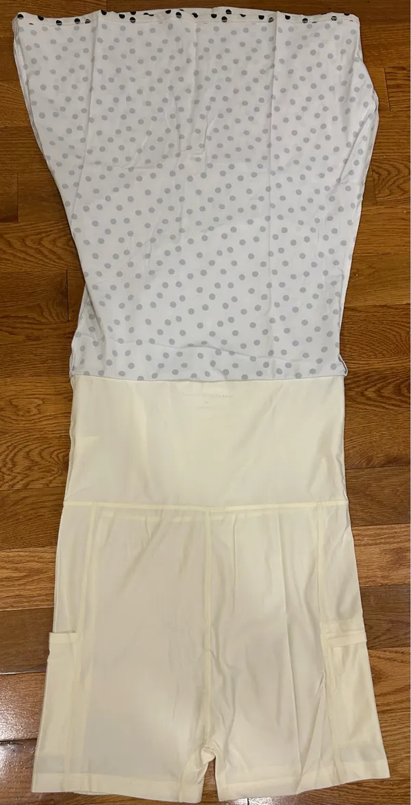 Max Studio Performance Sport Polka Dot Scoop Neck Beige/Black athletic Dress - Image 16