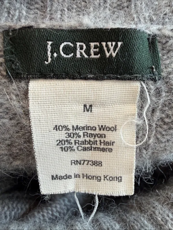 Women’s Gray Cable-Knit Turtleneck Sweater wool cashmere blend size medium - Image 5