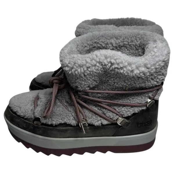 COUGAR Women’s Size 9 Gray Verity Shearling Waterproof Cold Weather Boots - Image 5
