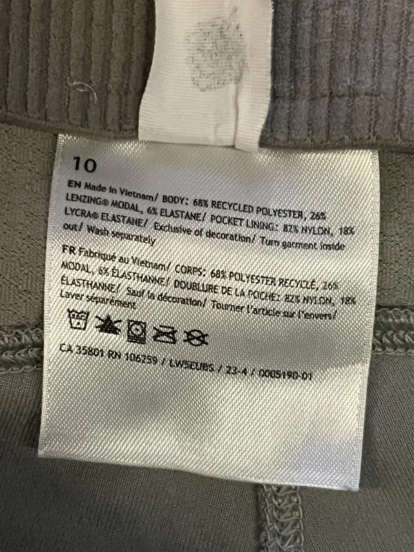 Lululemon Pants Womens 10 Gray Ribbed Knit Zip Hem Lounge Sweatpants LW5EUBS - Image 11
